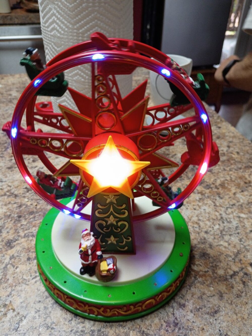 2001 AVON Retro Christmas Ferris Wheel Décor — Working Motion (Fence Missing)
